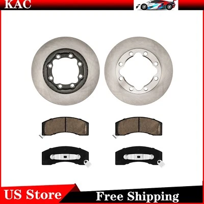 Rotores de disco + pastillas de freno delanteras de cerámica para Chevrolet K2500 88-00 K3500 1988-2020 Foto 1 de 4