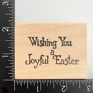 Northwoods Wishing You A Joyful Easter Timbro in gomma montato su legno - Foto 1 di 3