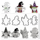 Halloween Gnomes Clear Stamps And Dies For Card Making, Halloween Ghost Rubbe...