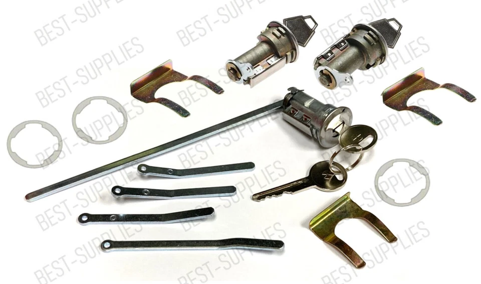 Juego de cerradura de puerta/baúl 66-68 A & B-Body con llaves para cargador corona Foto 1 de 4