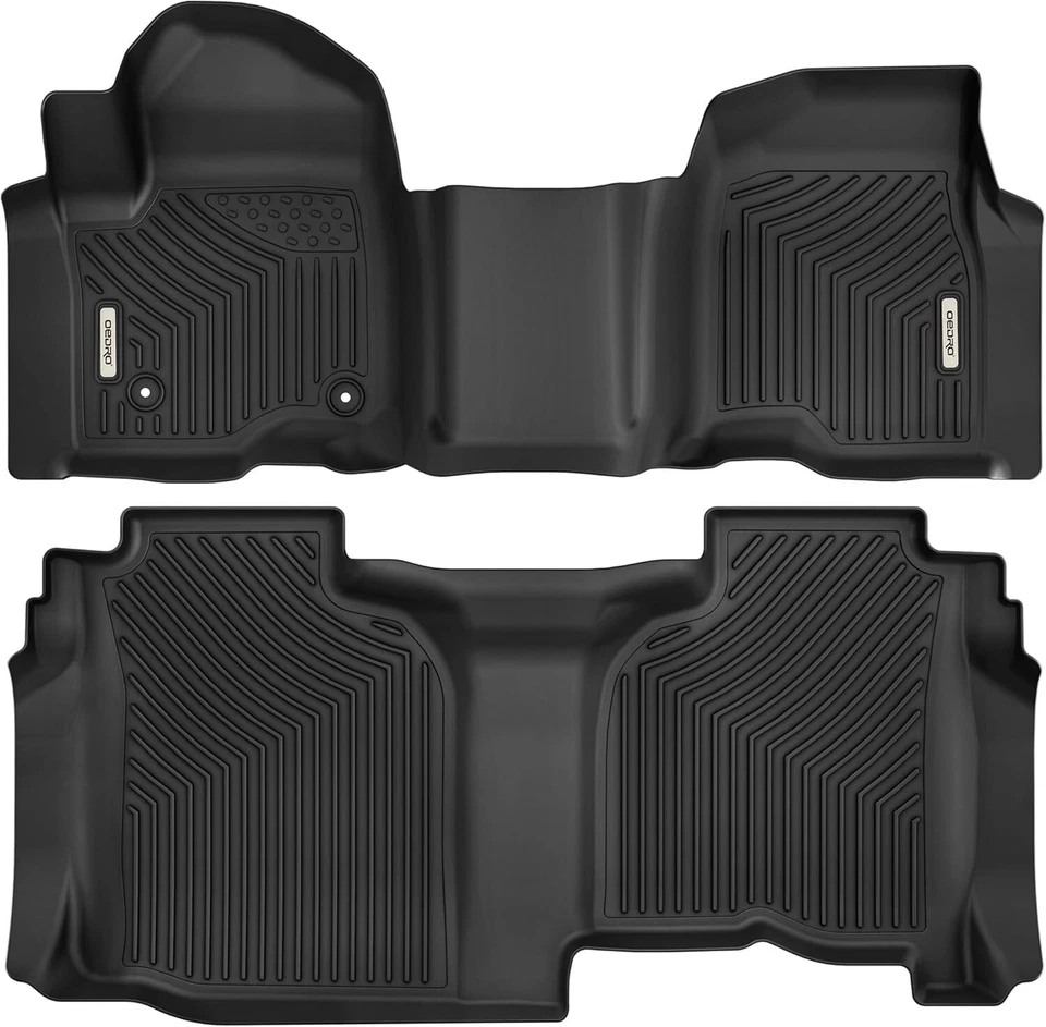 Floor Mats Liner for 2020-2025 Silverado Sierra 2500HD 3500HD Crew Cab Full Set - Image 1 of 4