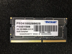 16GB (1X16GB) PATRIOT PC4-2666 LAPTOP MEMORY DDR4 -21300 MHZ RAM - Picture 1 of 2