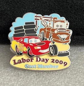 Disney Pixar Cars Lightning McQueen Tow Mater Labor Day 2009 Cast Member LE Pin - Picture 1 of 1