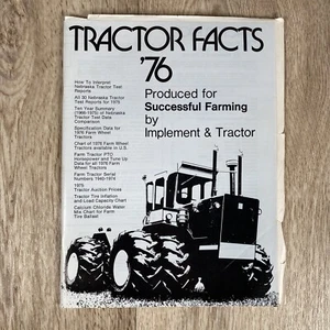Tractor Facts ‘76 for Successful Farming, Implement & Tractor w/Editor Letter - Picture 1 of 7