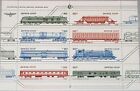 RUSSIA SOWJETUNION 1985 Klb 5515-22 MS 5375 Soviet Railways Trains Züge **