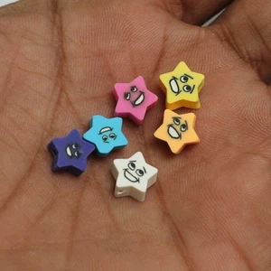 Cuentas Fimo de arcilla polimérica estrella de 8 mm - Imagen 1 de 8