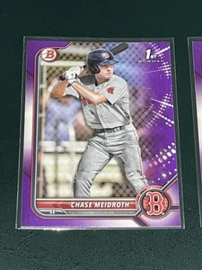 2022 Bowman Draft Chase Meidroth PURPLE /250 - Picture 1 of 3
