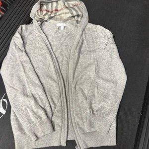 Authentischer Burberry Jungen Kaschmir Pullover EUC - Größe 10y grau Hoodie Reißverschluss - Bild 1 von 9