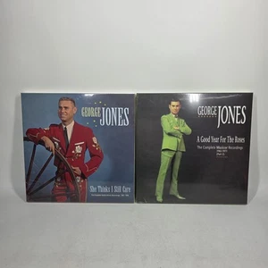 George Jones Lot- A Good Year For The Roses Music She Thinks I Care - New Sealed - Foto 1 di 8