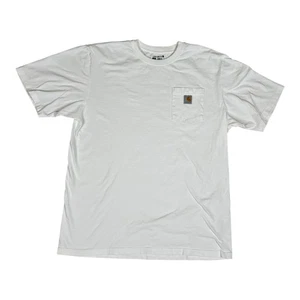 Camicia Carhartt vintage bianca con tasca taglia XL vestibilità ampia abbigliamento da lavoro - Foto 1 di 8