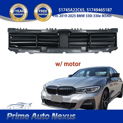 Front Radiator Shutter Assembly Air Duct w/ Motor For BMW 330i 330e 51749465187 Foto 1 de 4