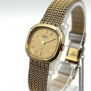 Seiko Quartz Gold Ladies Watch Used Jewelry SA626 - Picture 1 of 9