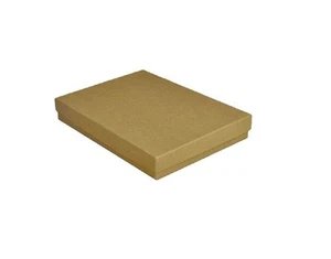 10 Pack Cotton Filled Kraft Color Jewelry Gift and Retail Boxes 5.25 X 3.75 X... - Picture 1 of 3