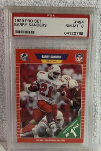 Pro Set Barry Sanders Pro Set Prospect #494 1998 PSA casi nuevo-como nuevo 8 Detroit Lions - Imagen 1 de 2