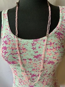 American Eagle Outfitters rosa kleine Perlen und Kunstleder Kordel Halskette-neu - Bild 1 von 5