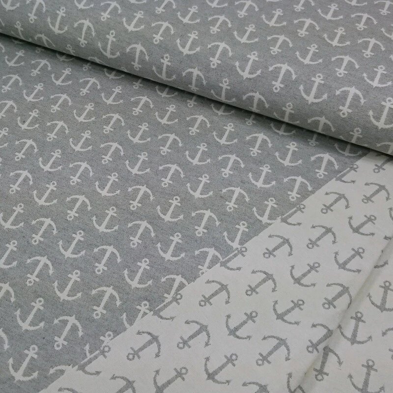 Gobelinstoff grau natur Anker beidseitig Innenraum-Ausstattung (Preis=0,5m) - Bild 1 von 4