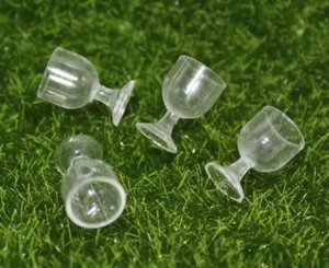 1/12 Casa de Muñecas Miniatura 4 piezas Copa Transparente Copa de Vino Tinto Juego de Tazas de Bebida - Imagen 1 de 2