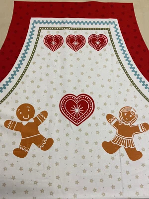 Lewis & Irene Gingerbread Season Christmas Apron Panel Cotton Fabric