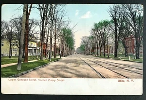 Upper Genesee Street. Corner Avery Street., Utica, NY postally used - Picture 1 of 2