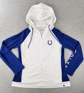 NEW Womens Indianapolis Colts Football Jacket Zip Up Lightweight Hoodie Track XL - Picture 1 of 12