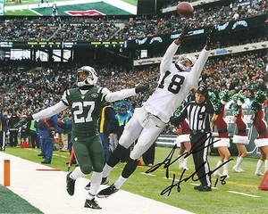 FOTO 8x10 firmada por Andre Holmes Raiders Nation automática - Imagen 1 de 1