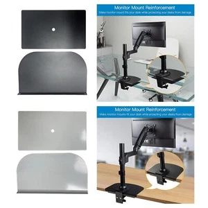 Monitor Mount Reinforcement Plate Practical for Glass Desk Fragile Tabletops - Picture 1 of 9