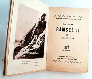 NRF Gallimard 1930 La vie de RAMSES II par Charles Parain - Picture 1 of 7