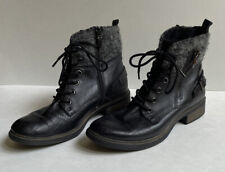 Tamaris Women’s Leather Ankle Boots Size 38 (US Size 7.5) Black