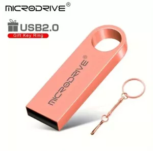 MicroDrive Hi Speed 128GB USB 2.0 Key Ring Flash Drive - Rose Gold - Picture 1 of 6