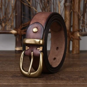 Cinturones de cuero genuino para hombres mujeres cinturones de vestir cinturón para hombres muchos colores y tallas - Imagen 1 de 13