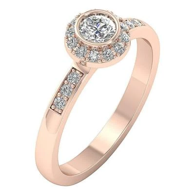 Solitaire Engagement Ring Natural Diamond Two-Tone Gold SI1 G 0.60 Ct Appraisal - Image 1 of 4