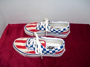 NEW Vans Era 95 DX Red Stripes Blue Check Men's 4.5 Women's 6 Shoes - Picture 1 of 5