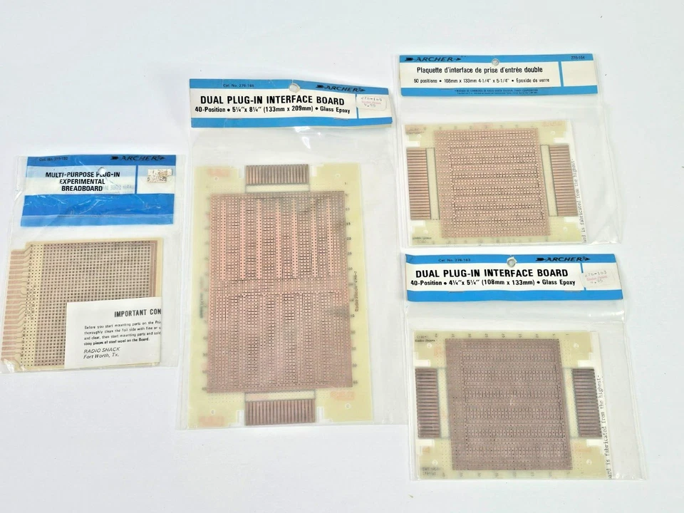 Radio Shack Plug In Interface Breadboards Experimental Circuit Boards  - Image 1 of 4