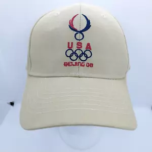 Beijing 2008 Olympics Hat Cap Adult Team USA Adjustable Unisex Clean - Picture 1 of 7