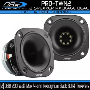 2x DS18 PRO-TWN2 3" Car Bullet Super Tweeters 200W 4-ohm Neodymium Horn Speaker - Picture 1 of 7