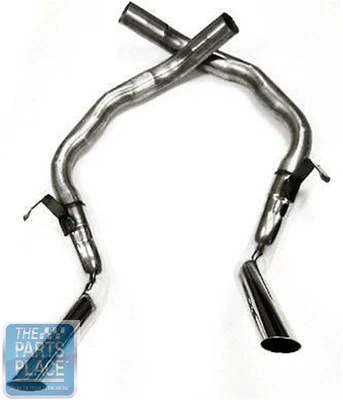 1970-72 Chevrolet Camaro Aluminzed Exhaust Tail Pipes Tips Hangers - Image 1 of 2