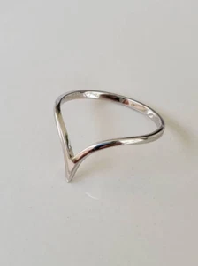 Chevron Ring 925 Sterling Silver Handmade V Shape Thumb Ring Gift For Her K-449