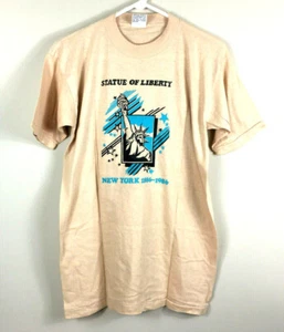 Vintage 80's Sunny T-Shirts Statue Of Libery 1886-1986 Centennial T-Shirt Large - Picture 1 of 8