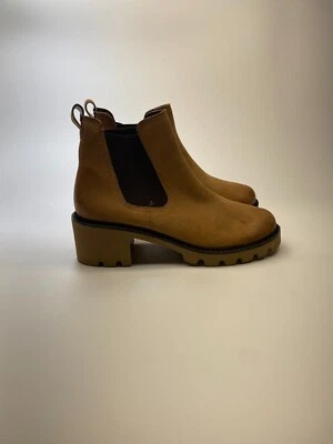 Paul Green Mujer Shasta Chelsea Bota Botín Sahara Cuero Tostado Talla 7 Foto 1 de 4