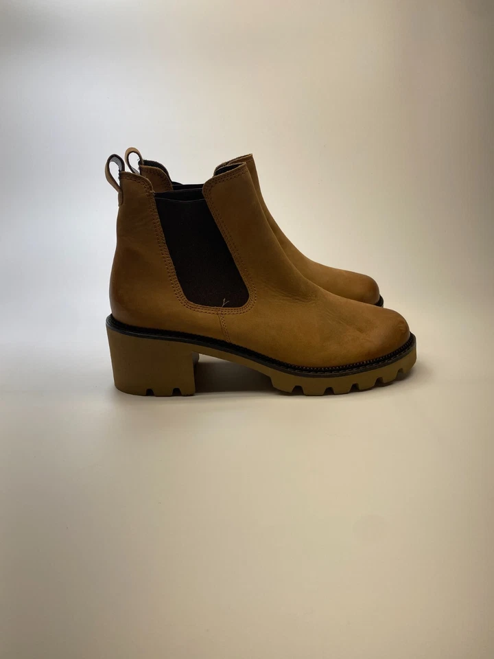 Paul Green Mujer Shasta Chelsea Bota Botín Sahara Cuero Tostado Talla 7 Foto 1 de 4