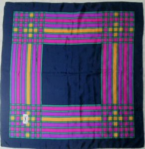 -Foulard YVES SAINT LAURENT soie vintage Scarf 86 x 90 cm - Imagen 1 de 5