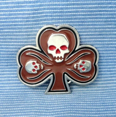 Череп клевер клуб ремень пряжка мотоциклиста Gothic Хэллоуин косплей ирландский .GTA471 - Изображение 1 из 4