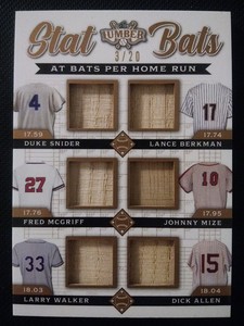 2022 Leaf Lumber Stat Bats #'d 3/20 Snider McGriff Walker Berkman Mize Allen