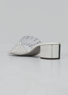 $750 Giuseppe Zanotti Mujer Plata Slide Tacones Altos Sandalia Zapatos Talla EU 38 US 8 Foto 1 de 4