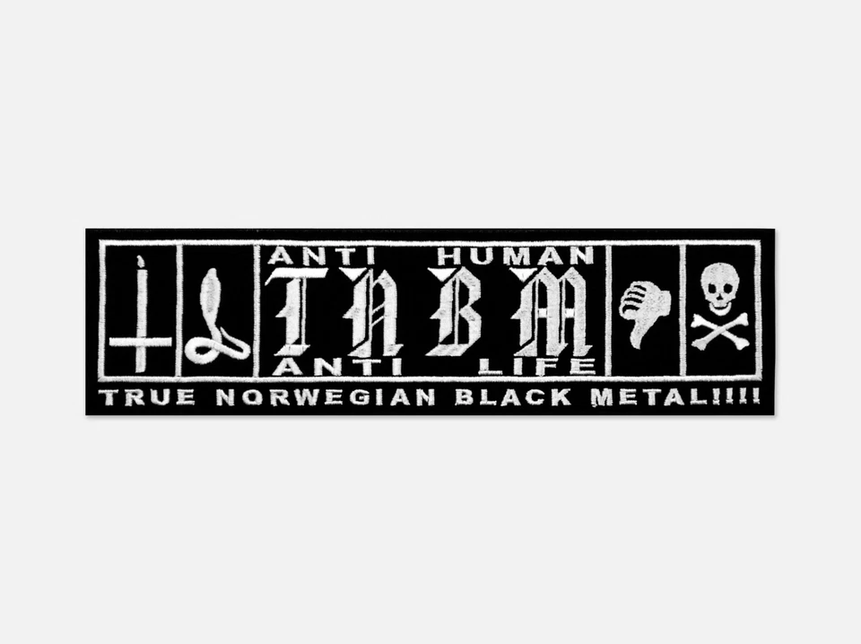 ##True Norwegian Black Metal## Embroidered Backpatch. - Image 1 of 1