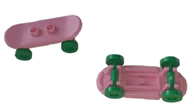 Lego 2 Stück Skateboard hellrosa + hellgrün Skate Board City Friends 42511 2496 - Bild 1 von 2