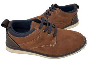 Sonoma Youth Boy's Johnn Slip On Comfort Dress Shoes Brown/Navy Size:1 99L - Picture 1 of 5