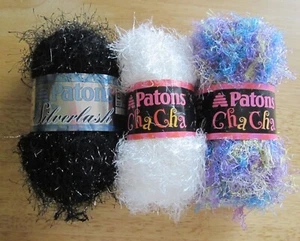Patons Cha Cha / Silverlash/Carmen Eyelash Yarn  ~ YOU CHOOSE COLOR/STYLE - Picture 1 of 40