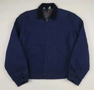 Giacca da lavoro foderata coperta jeans blu denim Wrangler vintage anni 60 USA vintage 42 rara - Foto 1 di 8