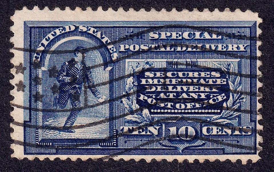 US Scott E5, 1895 Special Delivery, 10c blue, VERY FINE USED - Image 1 of 1